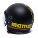 CASCO MOMODESIGN DEMI JET FGTR HERITAGE NERO OPACO GIALLO