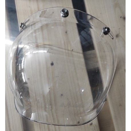 VISIERA TRASPARENTE CON BOTTONE VISIERA "BUBBLE" PER CASCO - TRASPARENTE