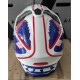 CASCO MOTO AIROH COMMANDER BOOST WHITE BLUE GLOSS FIBRA HPC