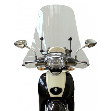 PARABREZZA FABBRI TRASPARENTE APRILIA SCARABEO 50-100 2T E 4T (2014) TOP ALTO + ATTACCHI