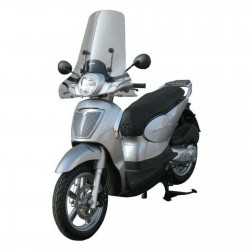 PARABREZZA FABBRI TRASPARENTE APRILIA SCARABEO/LIGHT 125-200 (2008/2012) TOP ALTO + ATTACCHI