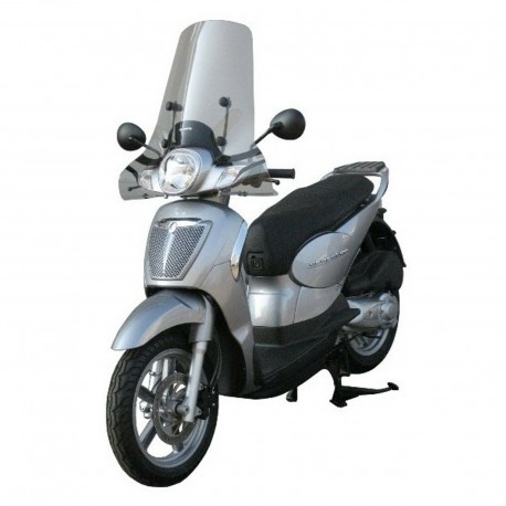 PARABREZZA FABBRI TRASPARENTE APRILIA SCARABEO/LIGHT 125-200 (2008/2012) TOP ALTO + ATTACCHI