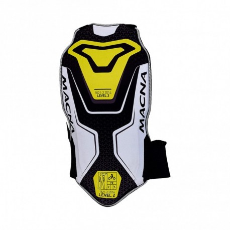 PARASCHIENA MACNA BACK PROTECTOR LIV. 2 BIANCO NERO GIALLO