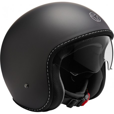 CASCO MOMO DESIGN EAGLE PURE NERO OPACO CON VISIERINO OPACO