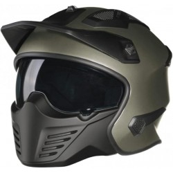 CASCO BAYARD XP-69 S DRACO HYBRID TITANIO - VERDE OPACO