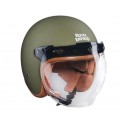 CASCO JET CON VISIERA A BOLLA VERDE OPACO ROYAL ENFIELD