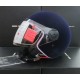 CASCO DEMI-JET ITALIA INDEPENDENT VELVET DARK BLUE CON PROFILO VIOLA 