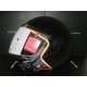 CASCO DEMI-JET ITALIA INDEPENDENT VELVET NERO/BLACK CON PROFILO ARANCIO 