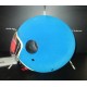 CASCO DEMI-JET ITALIA INDEPENDENT VELVET AZZURRO CON PROFILO GIALLO
