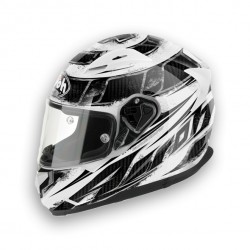 CASCO INTEGRALE AIROH T 600 KNIFE WHITE IN FIBRE COMPOSITE CARBONIO / KEVL-AR 