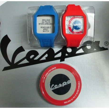OROLOGIO DA POLSO INTERCAMBIABILE ORIGINALE VESPA BLU E ROSSO