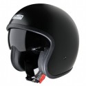 CASCO JET AWATECH BASIC VINTAGE MATT BLACK CON VISIERINO SOLARE