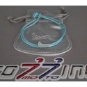 BRACCIALE ARGENTO LOGO VESPA AZZURRO UOMO